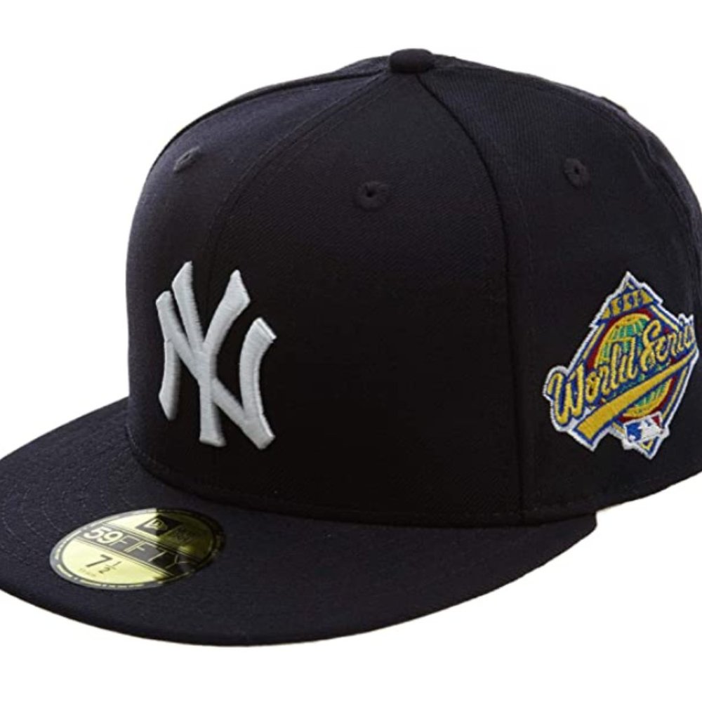 New Era New York Yankees 96 WS Side Patch 59FIFTY Fitted Hat Navy - Picture 1 of 5